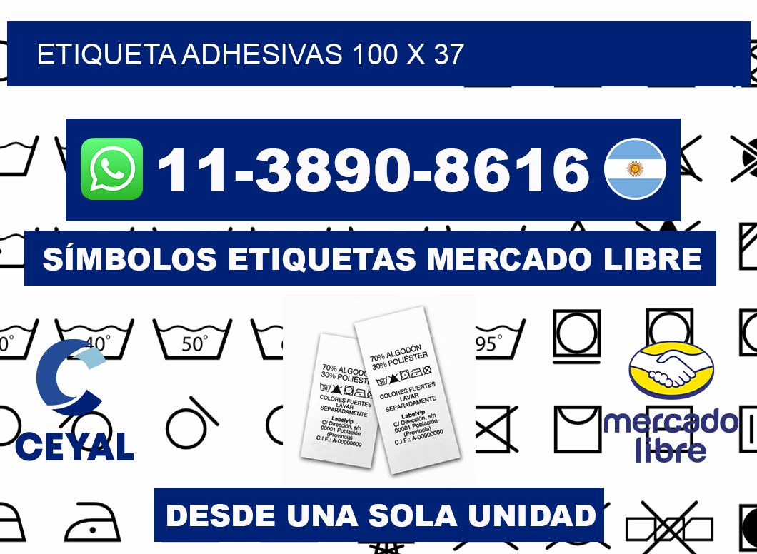 etiqueta adhesivas 100 x 37
