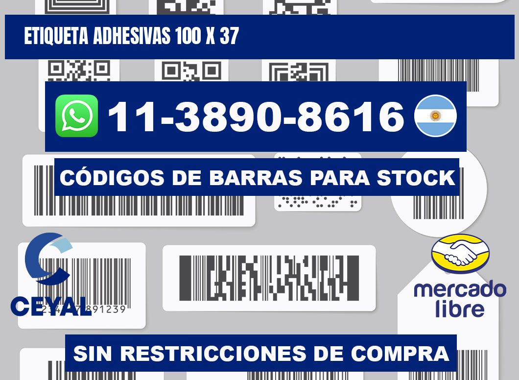 etiqueta adhesivas 100 x 37