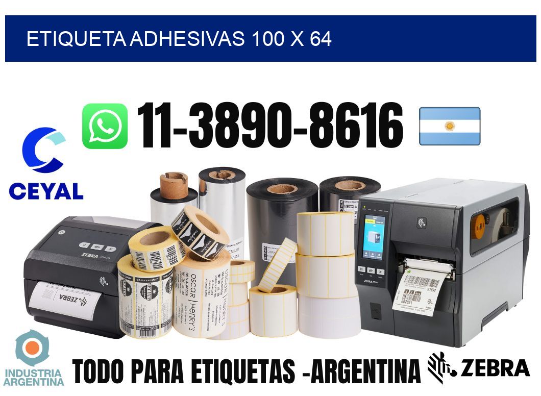 etiqueta adhesivas 100 x 64