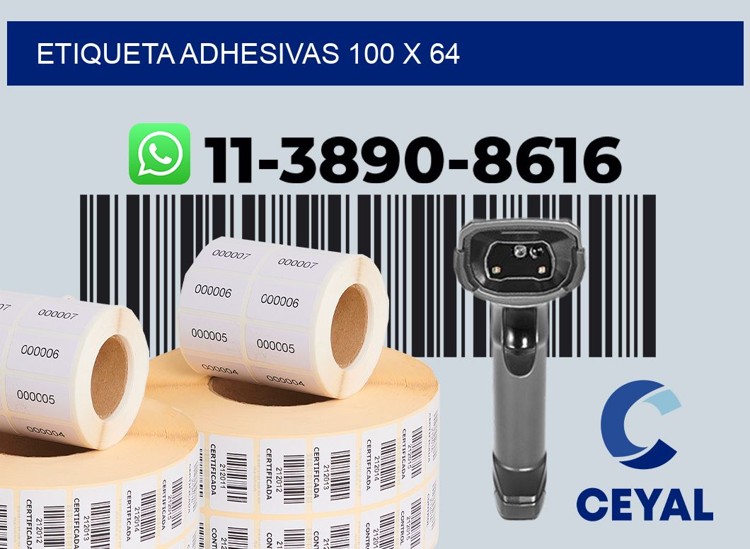 etiqueta adhesivas 100 x 64