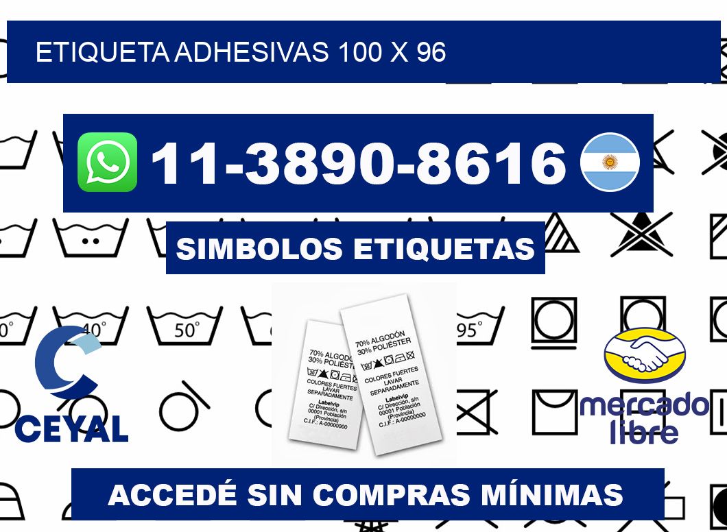 etiqueta adhesivas 100 x 96