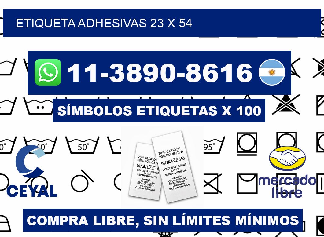 etiqueta adhesivas 23 x 54