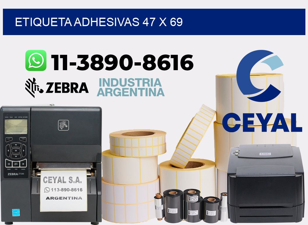 etiqueta adhesivas 47 x 69