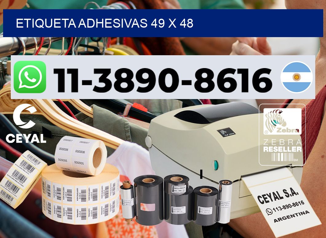 etiqueta adhesivas 49 x 48