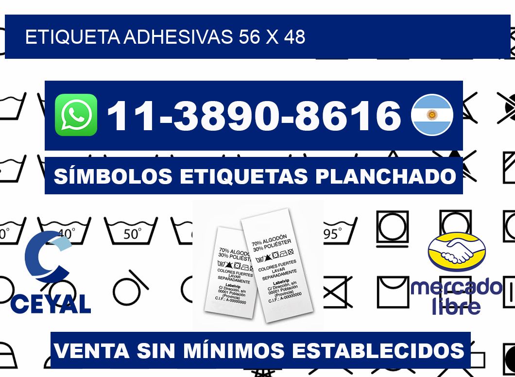 etiqueta adhesivas 56 x 48