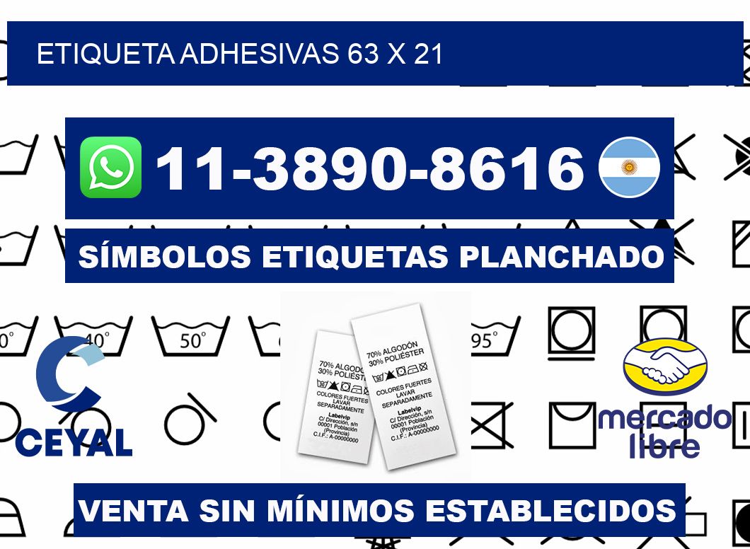 etiqueta adhesivas 63 x 21