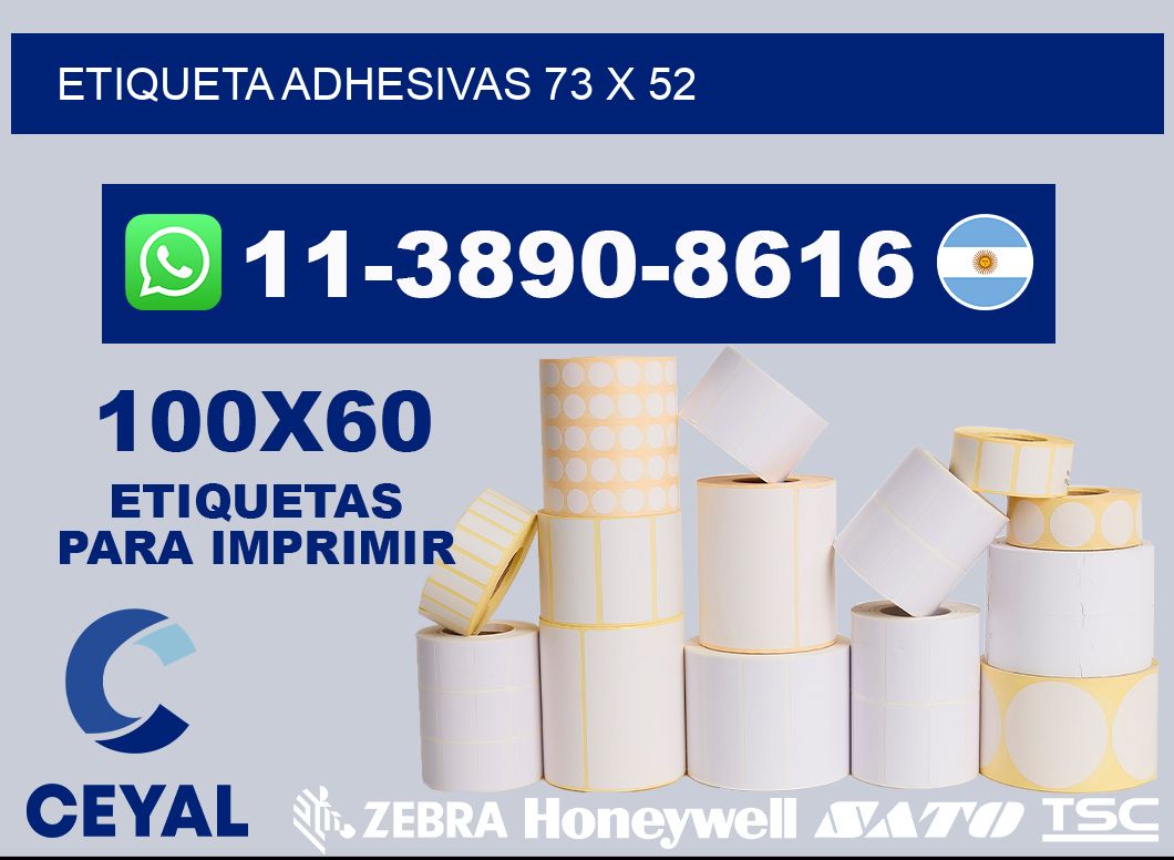 etiqueta adhesivas 73 x 52