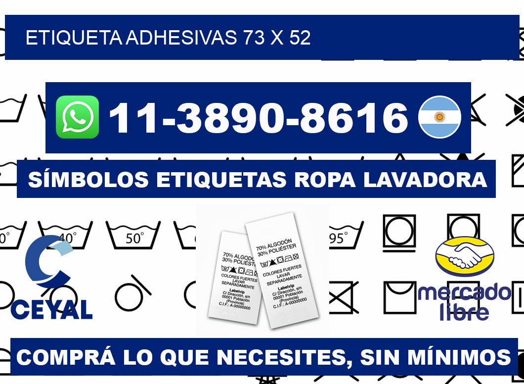 etiqueta adhesivas 73 x 52
