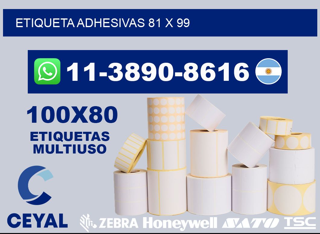 etiqueta adhesivas 81 x 99