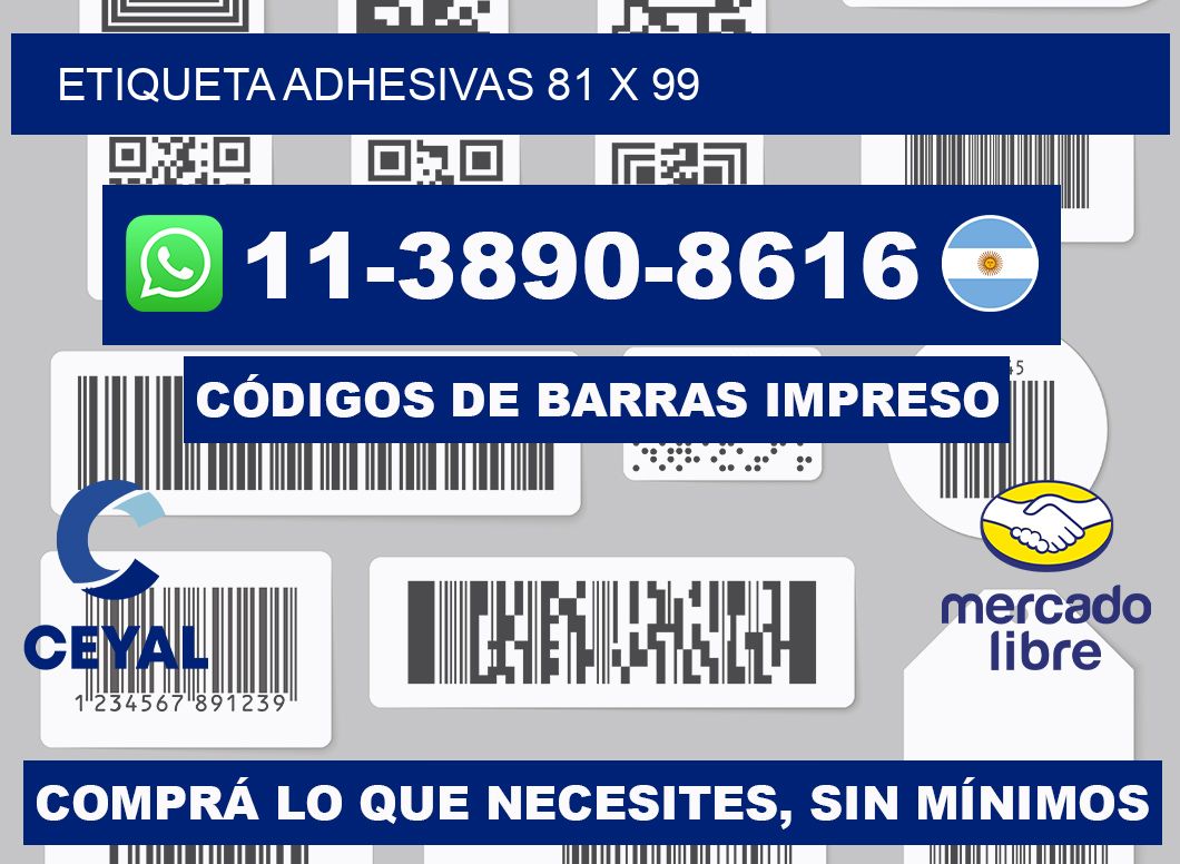 etiqueta adhesivas 81 x 99