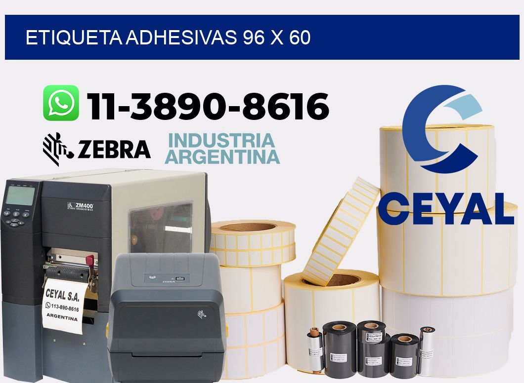 etiqueta adhesivas 96 x 60