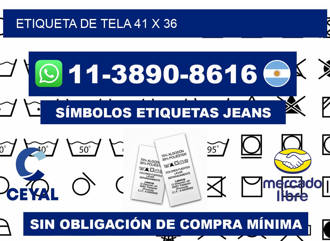 etiqueta de tela 41 x 36