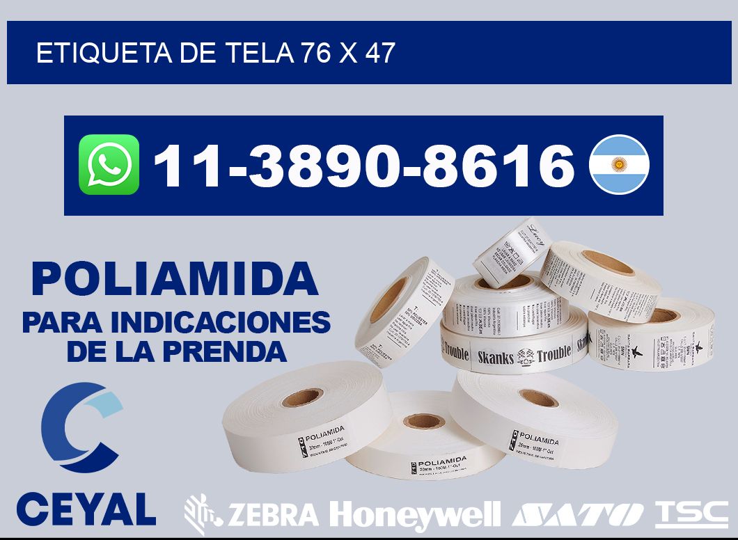 etiqueta de tela 76 x 47