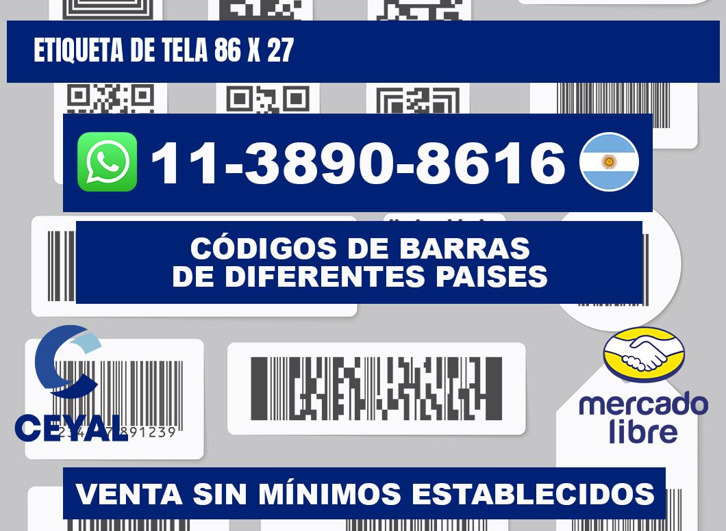 etiqueta de tela 86 x 27