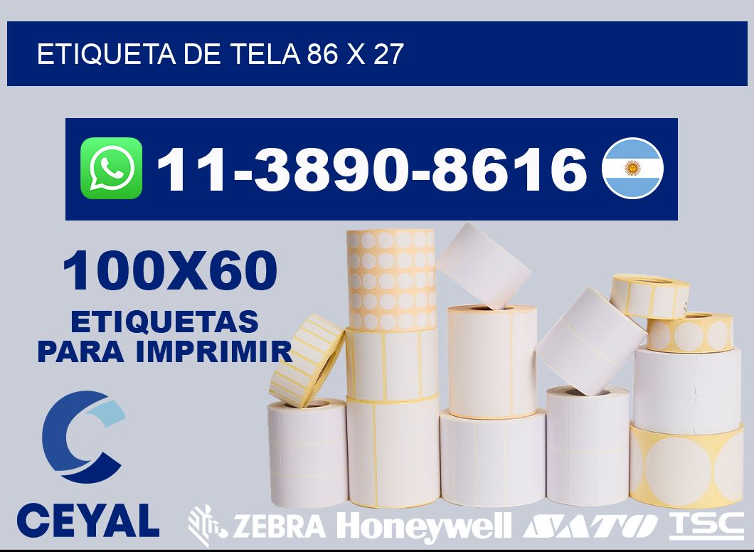 etiqueta de tela 86 x 27