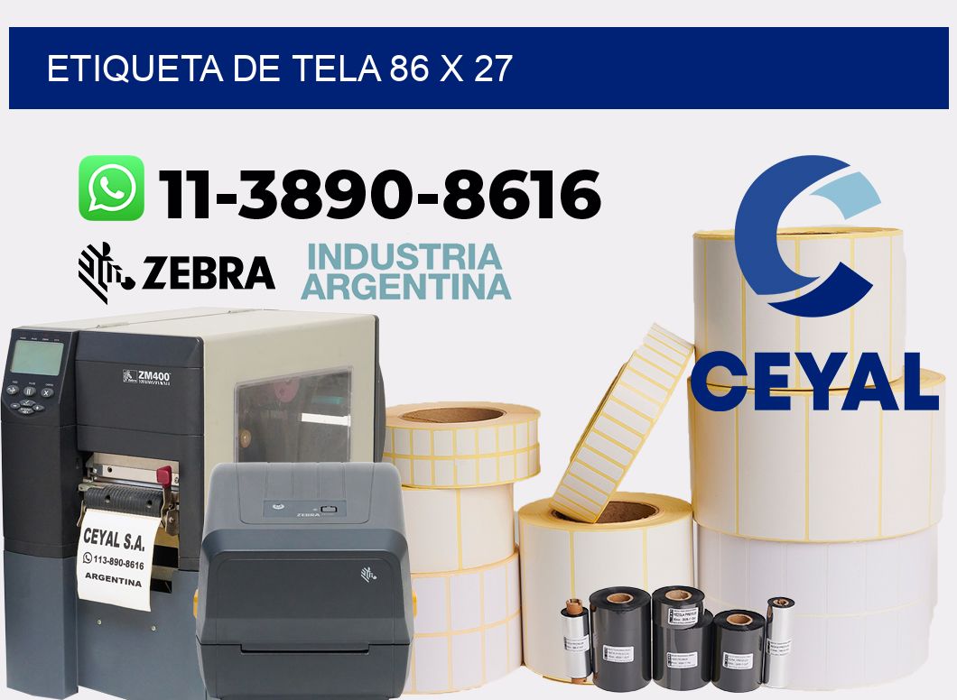 etiqueta de tela 86 x 27