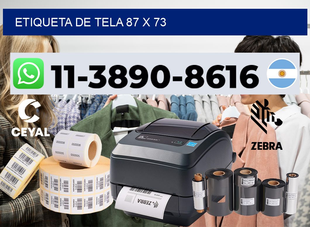 etiqueta de tela 87 x 73