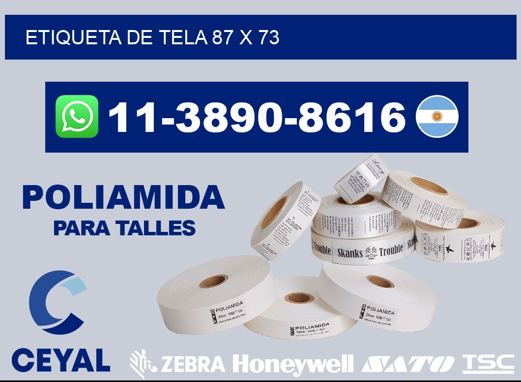 etiqueta de tela 87 x 73