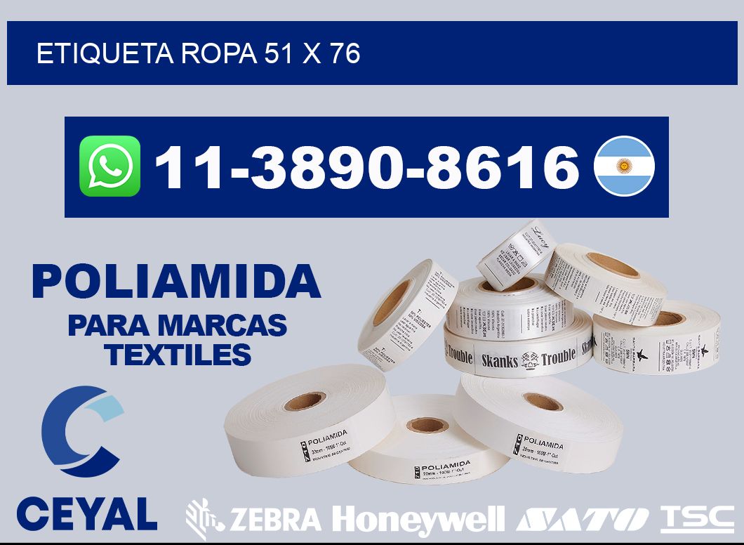 etiqueta ropa 51 x 76