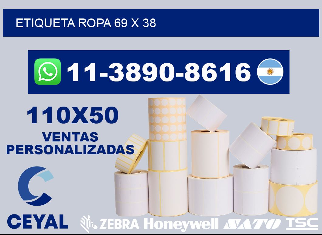 etiqueta ropa 69 x 38