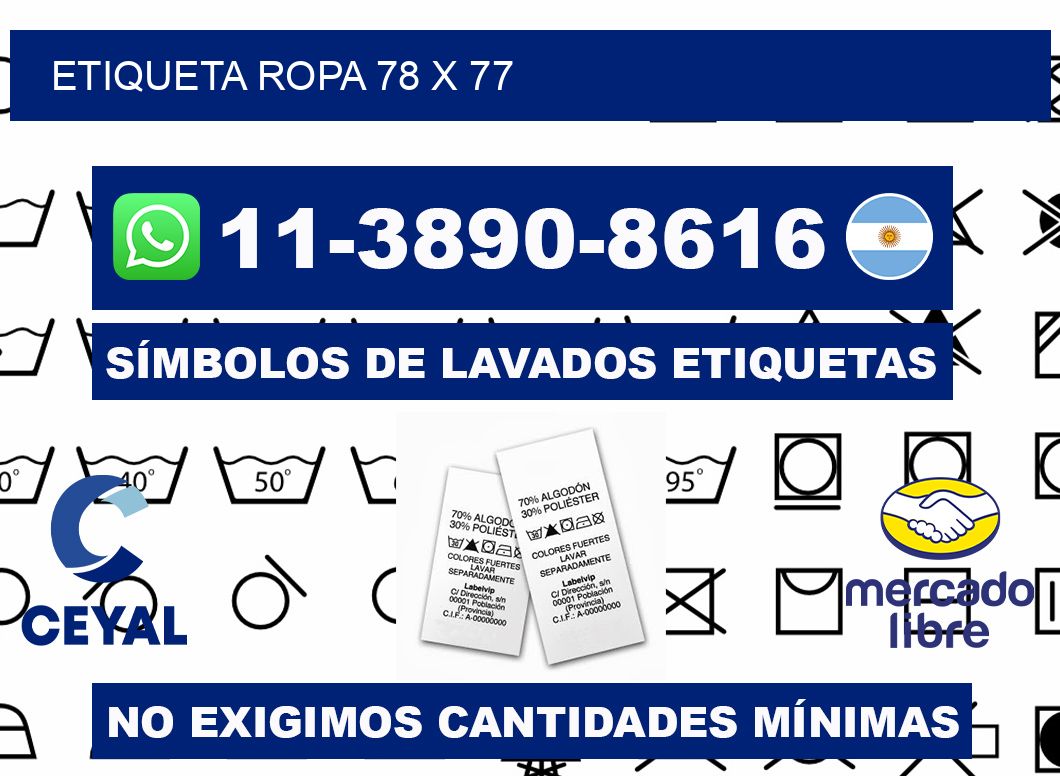 etiqueta ropa 78 x 77