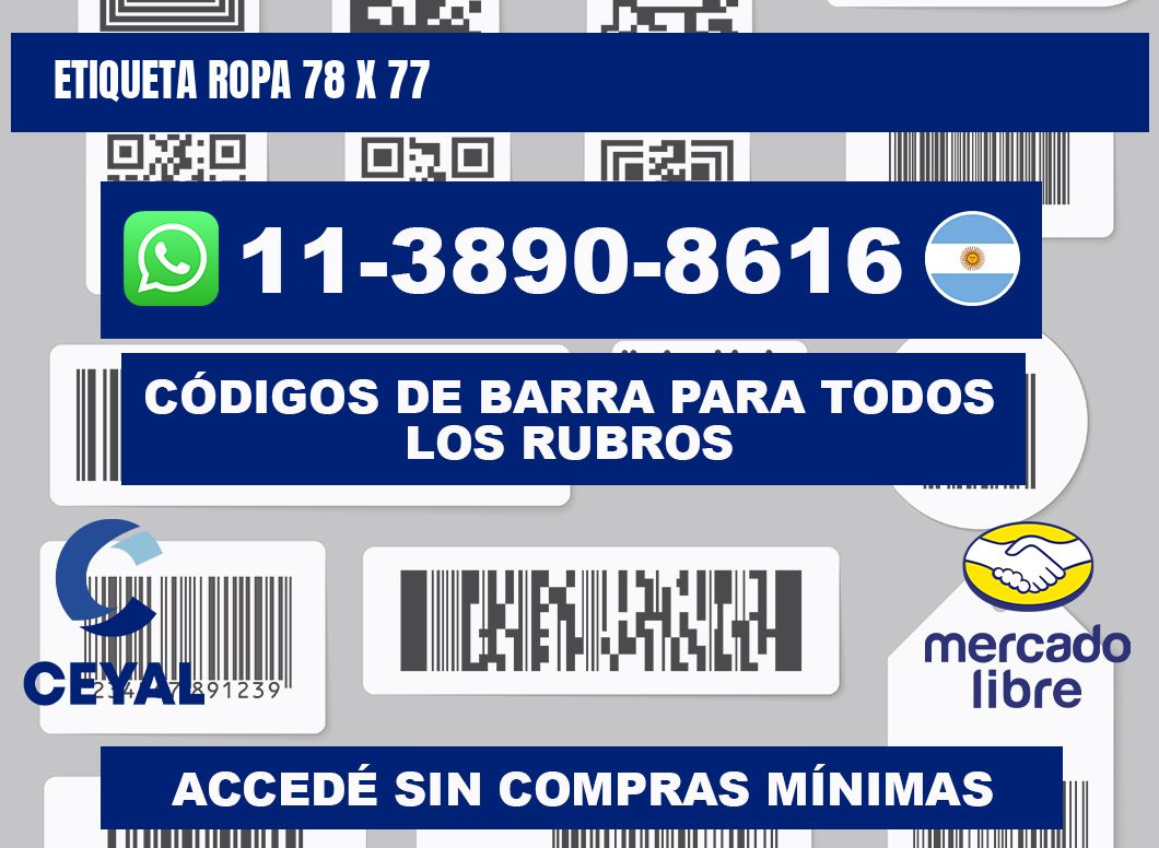 etiqueta ropa 78 x 77