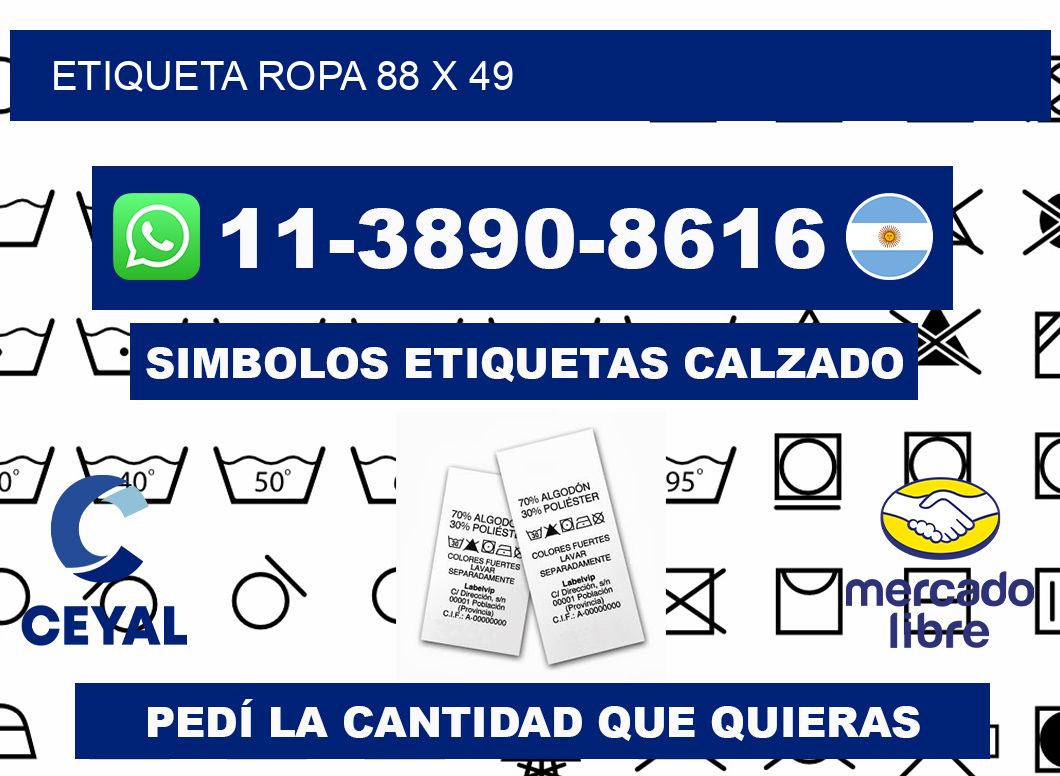 etiqueta ropa 88 x 49