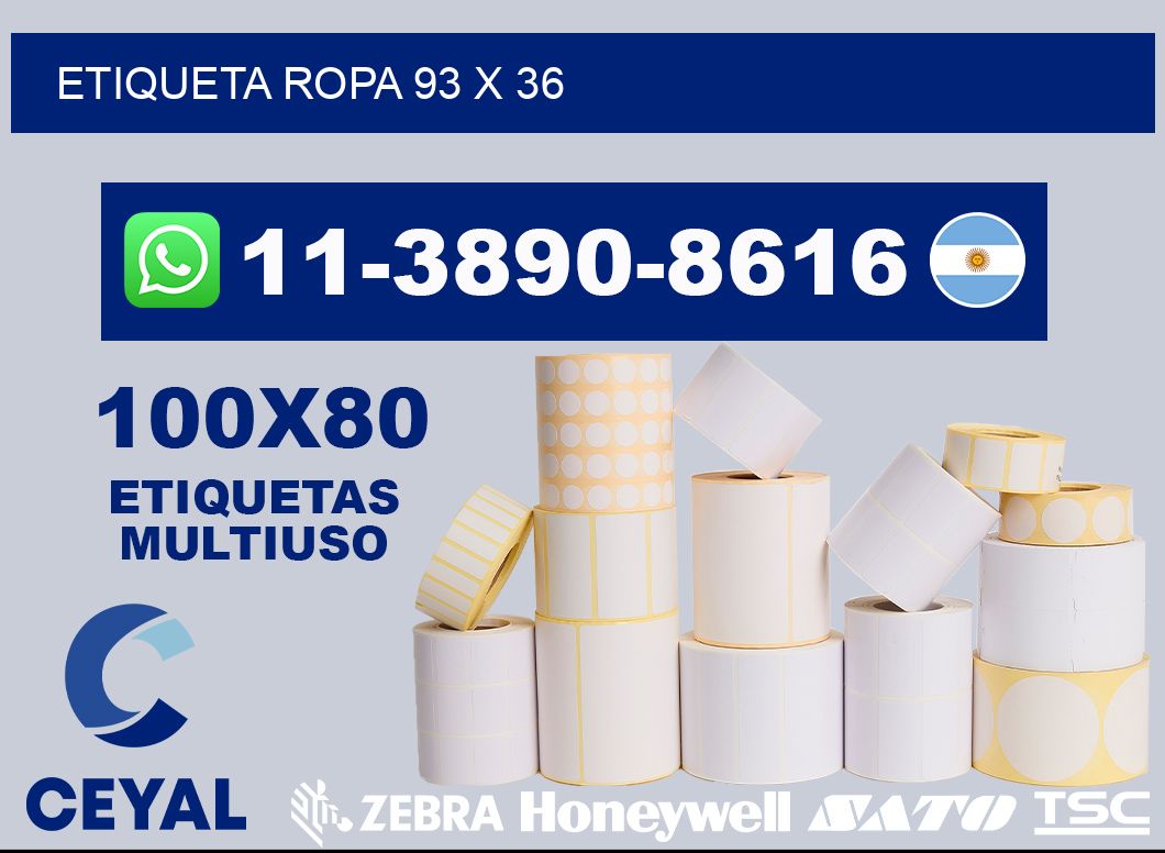 etiqueta ropa 93 x 36