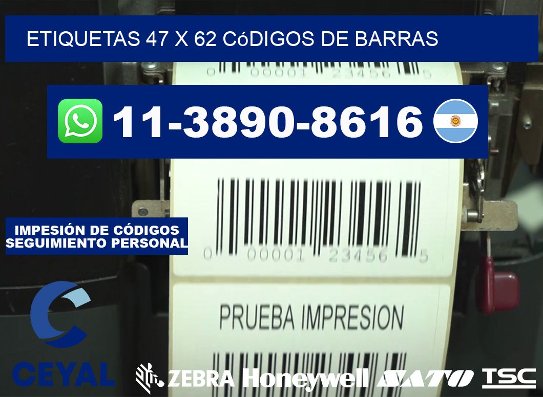 etiquetas 47 x 62 códigos de barras
