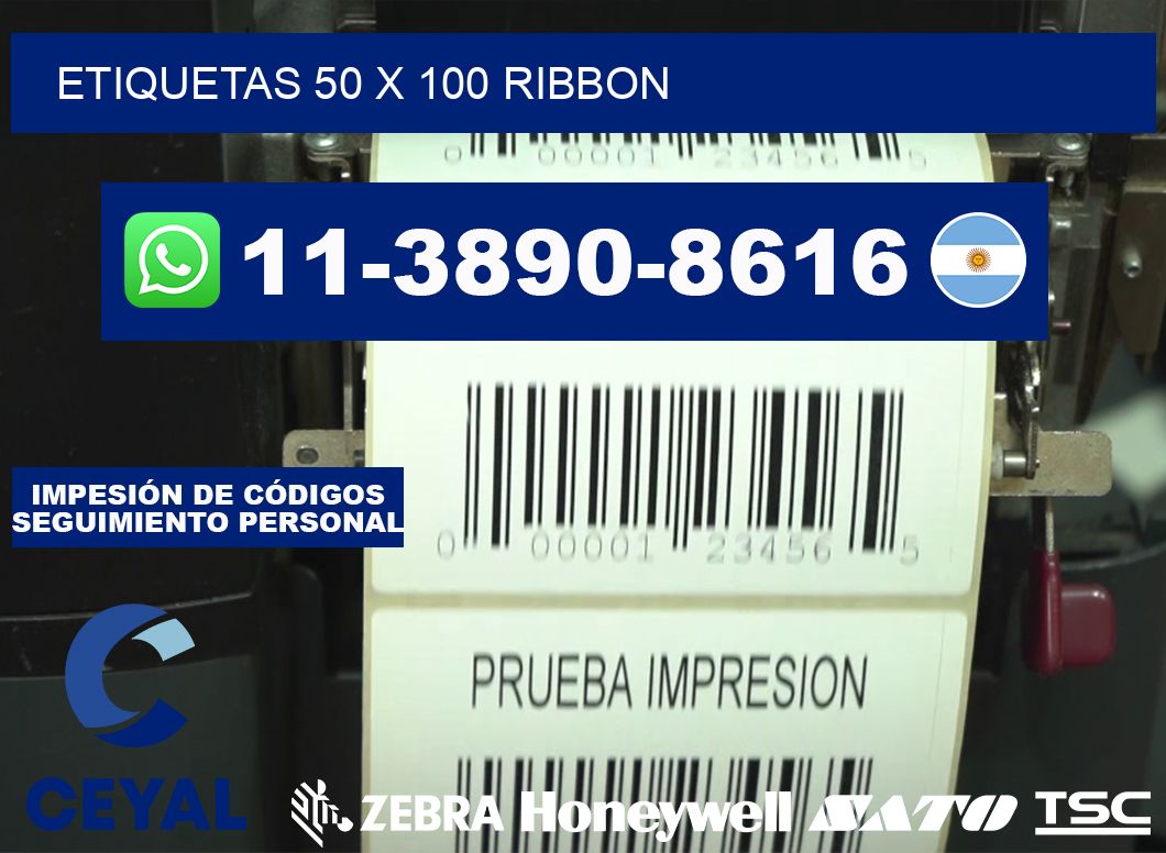 etiquetas 50 x 100 ribbon