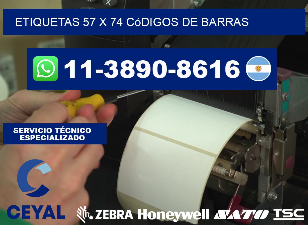 etiquetas 57 x 74 códigos de barras