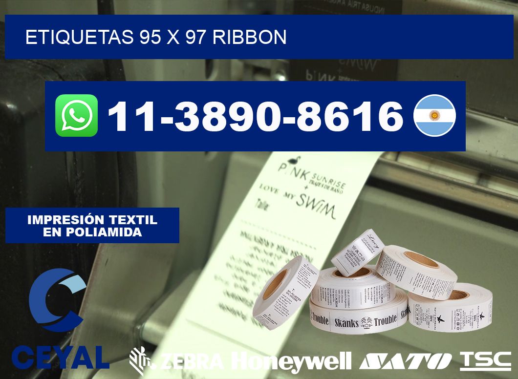 etiquetas 95 x 97 ribbon