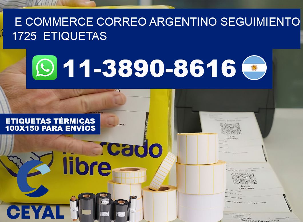 E commerce correo argentino Seguimiento 1725  etiquetas