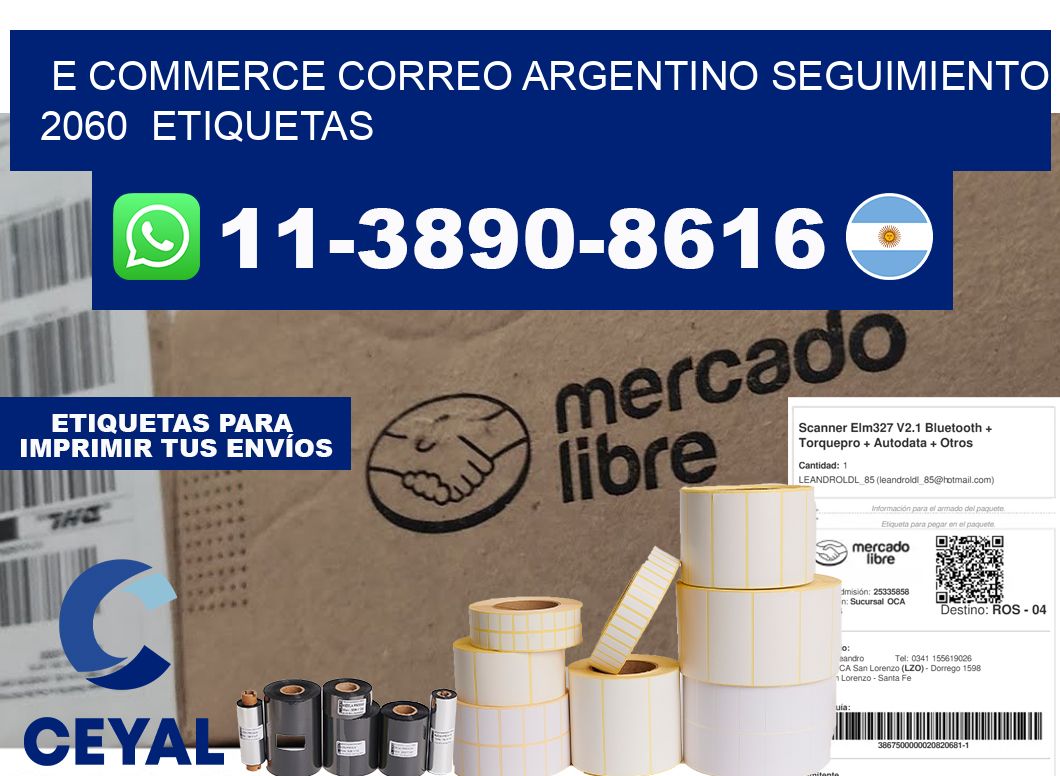 E commerce correo argentino Seguimiento 2060  etiquetas