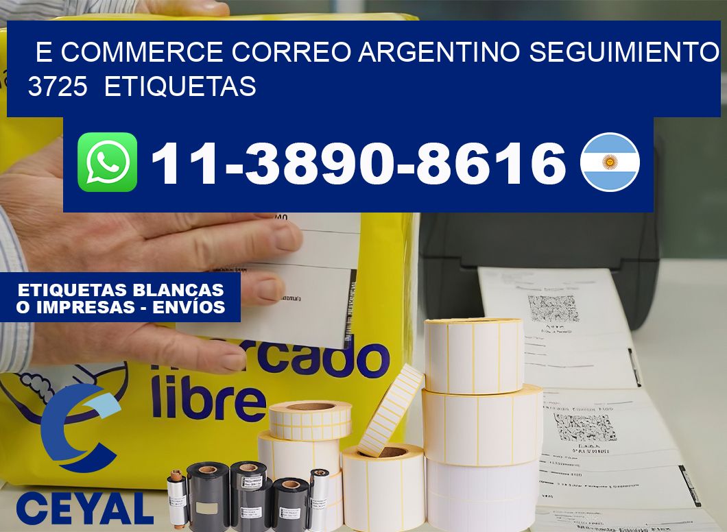 E commerce correo argentino Seguimiento 3725  etiquetas