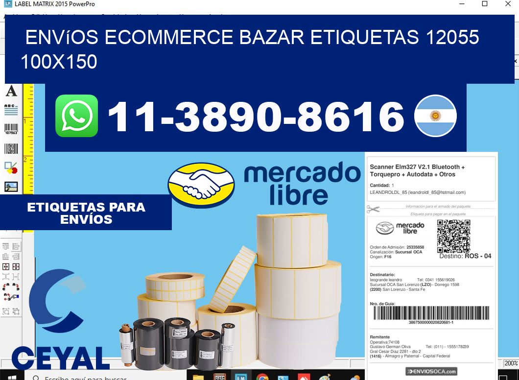 Envíos Ecommerce bazar etiquetas 12055 100x150