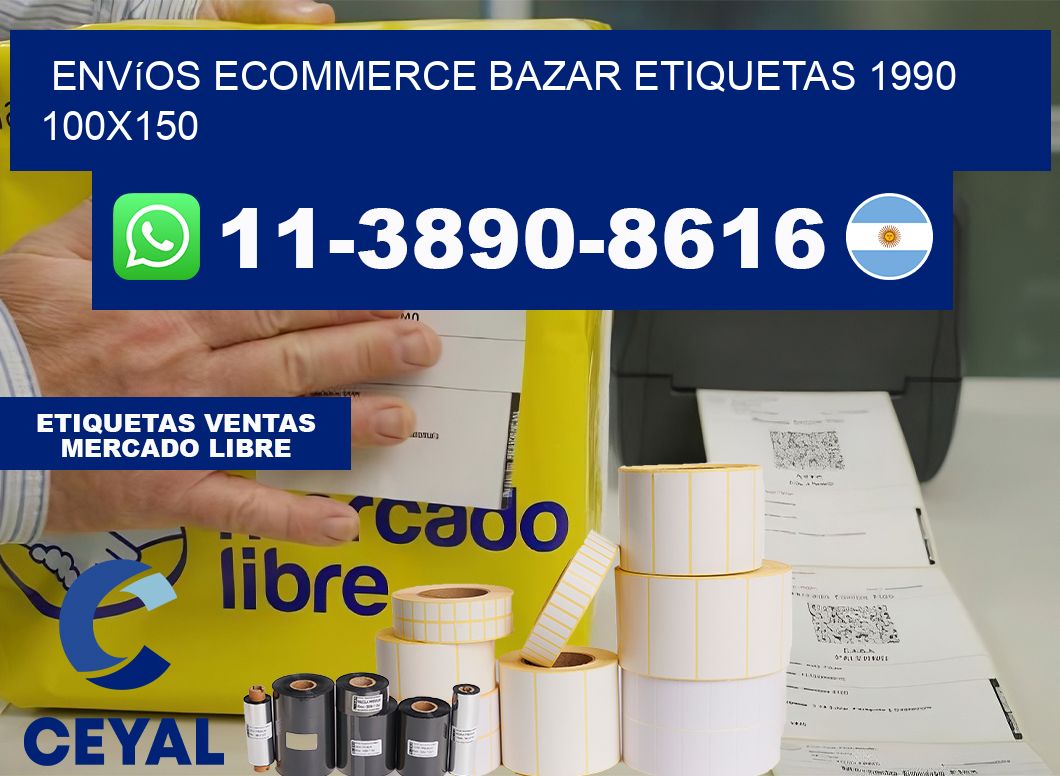 Envíos Ecommerce bazar etiquetas 1990 100×150