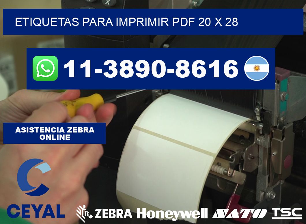 Etiquetas para imprimir PDF 20 x 28