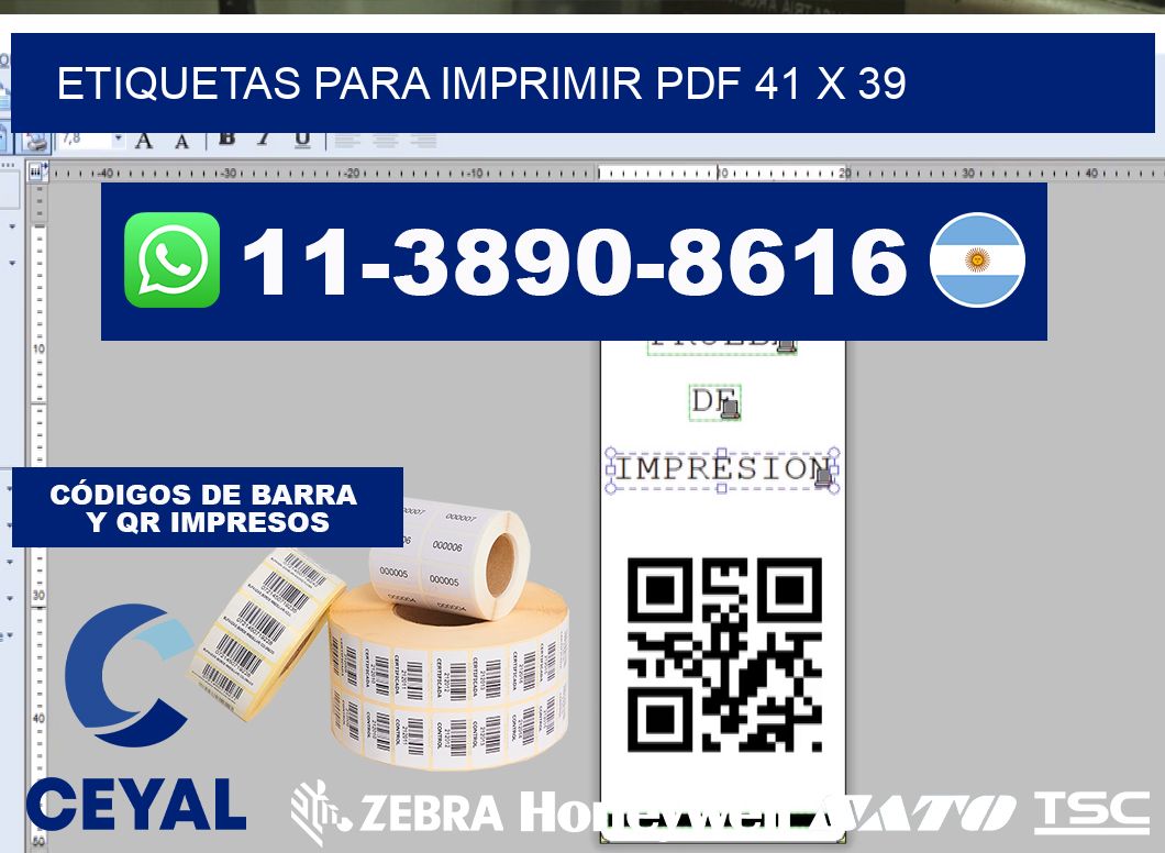 Etiquetas para imprimir PDF 41 x 39