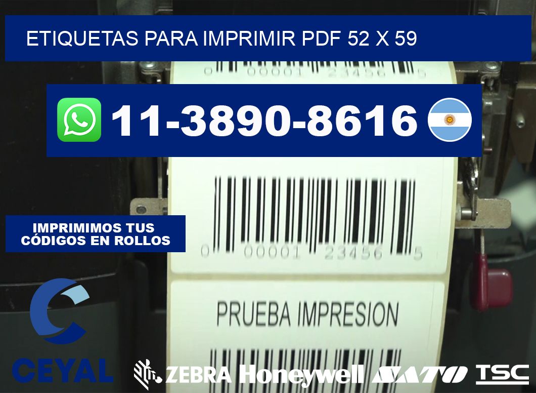 Etiquetas para imprimir PDF 52 x 59