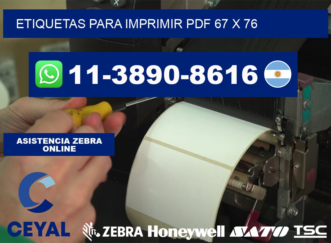 Etiquetas para imprimir PDF 67 x 76