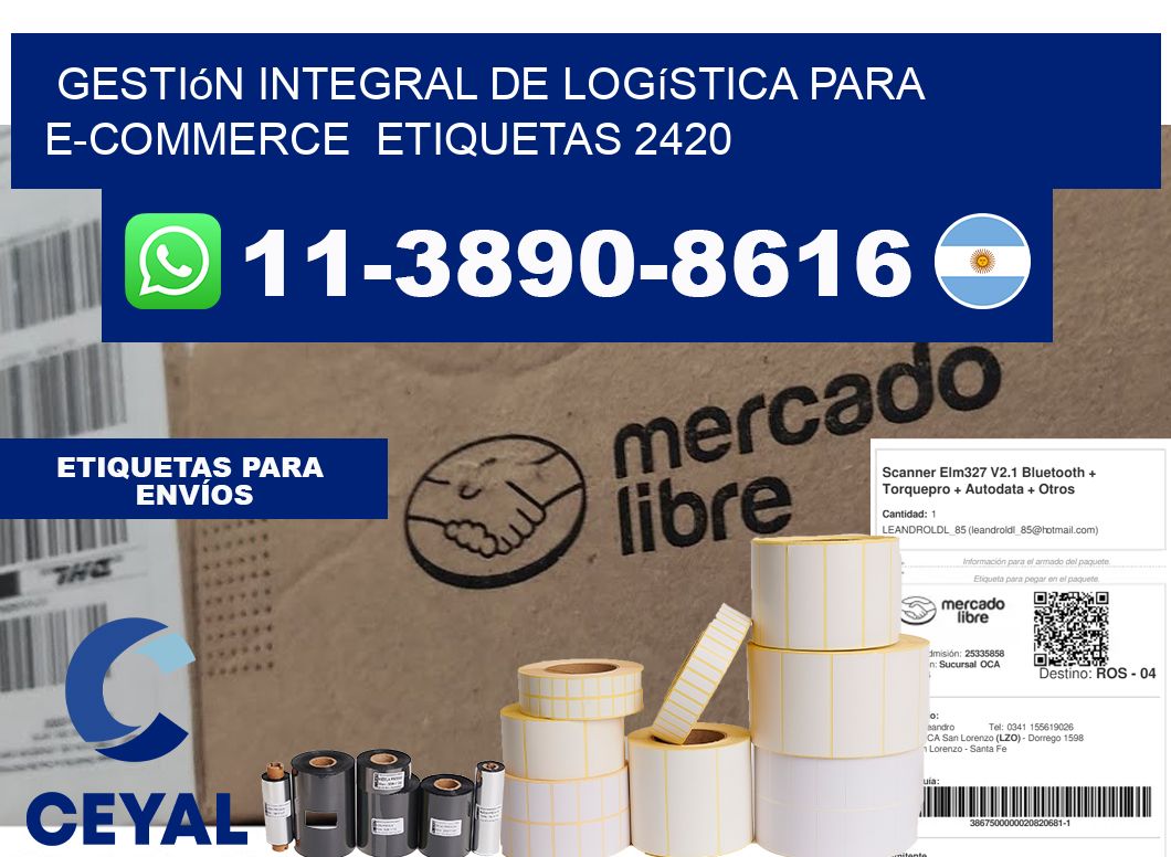 Gestión integral de logística para e-commerce  etiquetas 2420