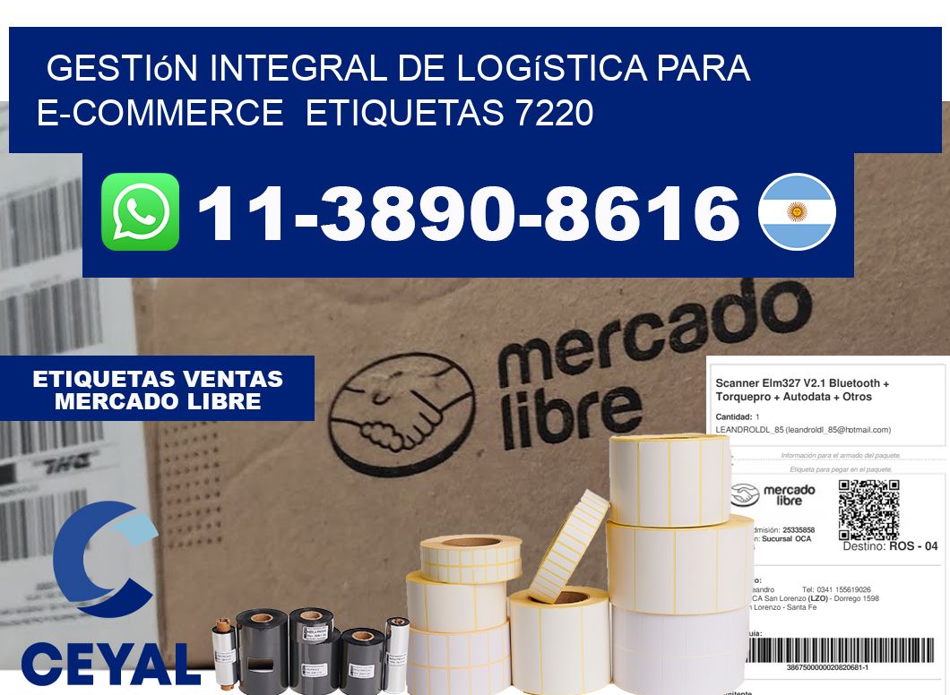 Gestión integral de logística para e-commerce  etiquetas 7220