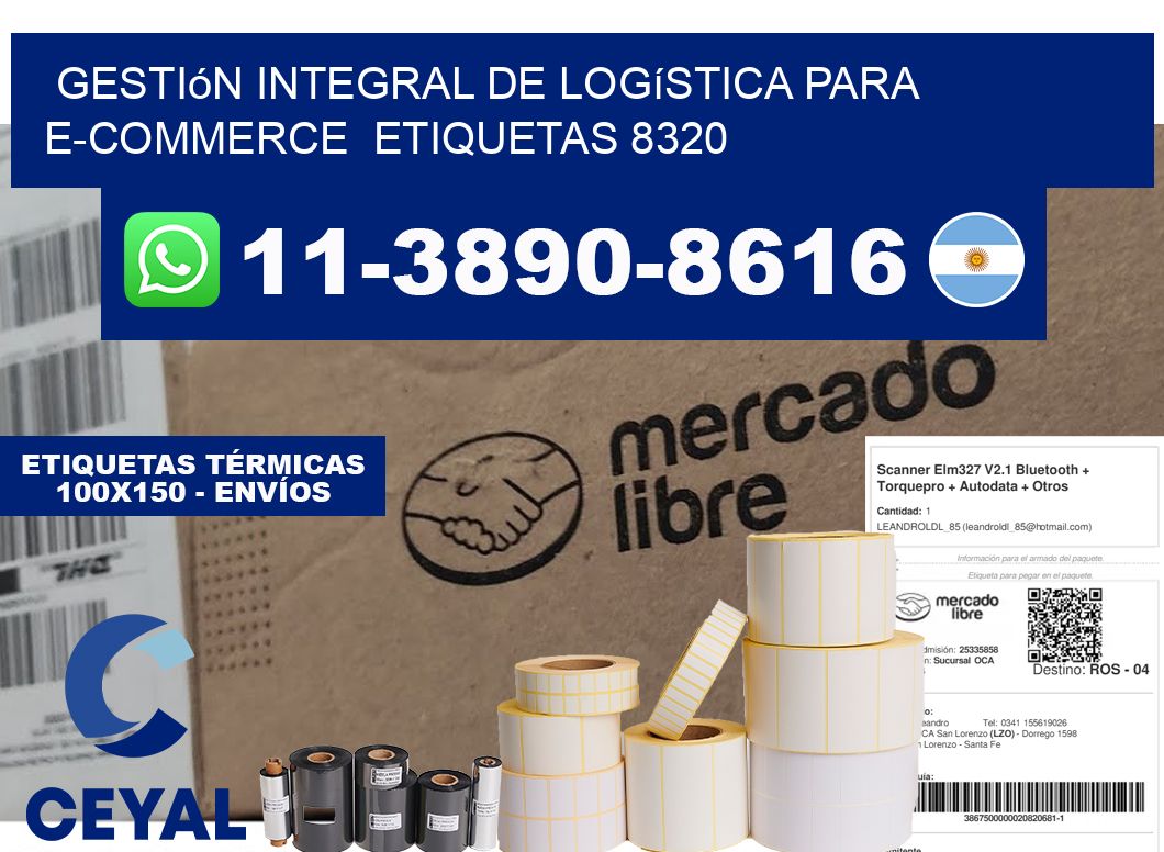 Gestión integral de logística para e-commerce  etiquetas 8320
