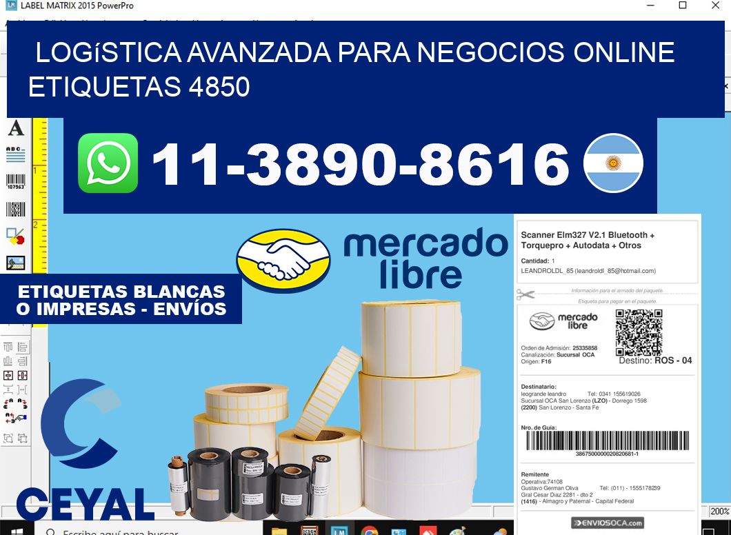 Logística avanzada para negocios online  etiquetas 4850