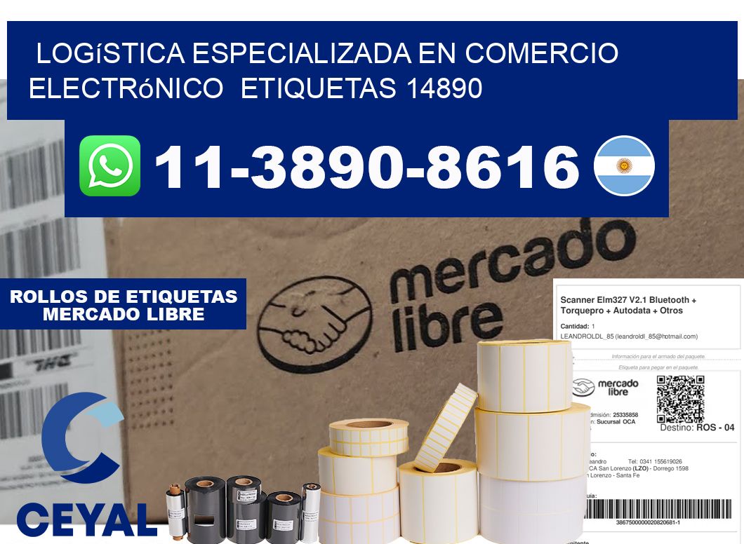 Logística especializada en comercio electrónico  etiquetas 14890