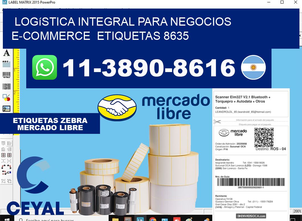 Logística integral para negocios e-commerce  etiquetas 8635