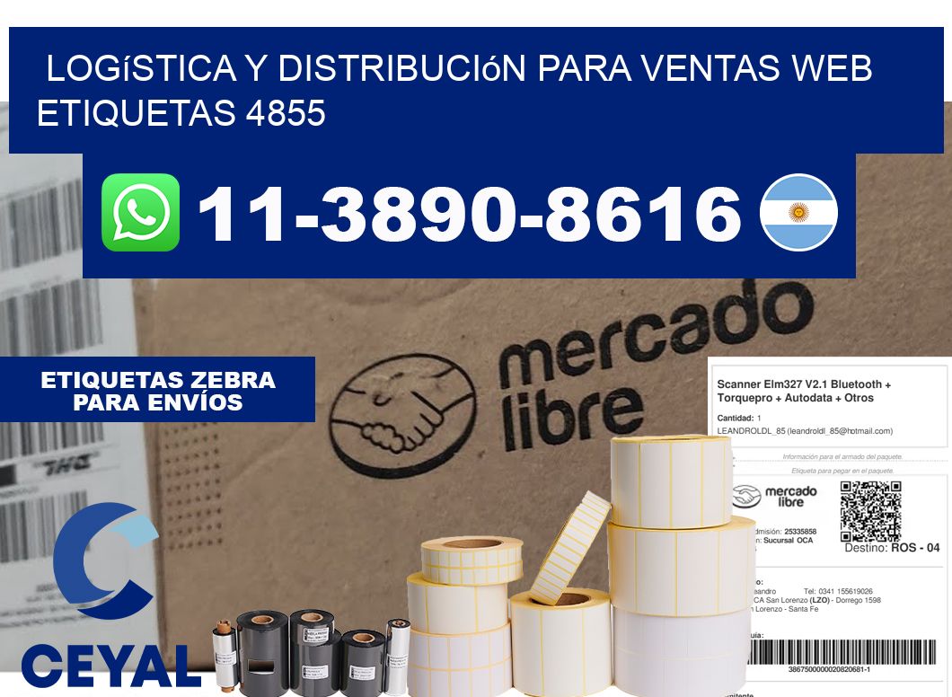 Logística y distribución para ventas web  etiquetas 4855
