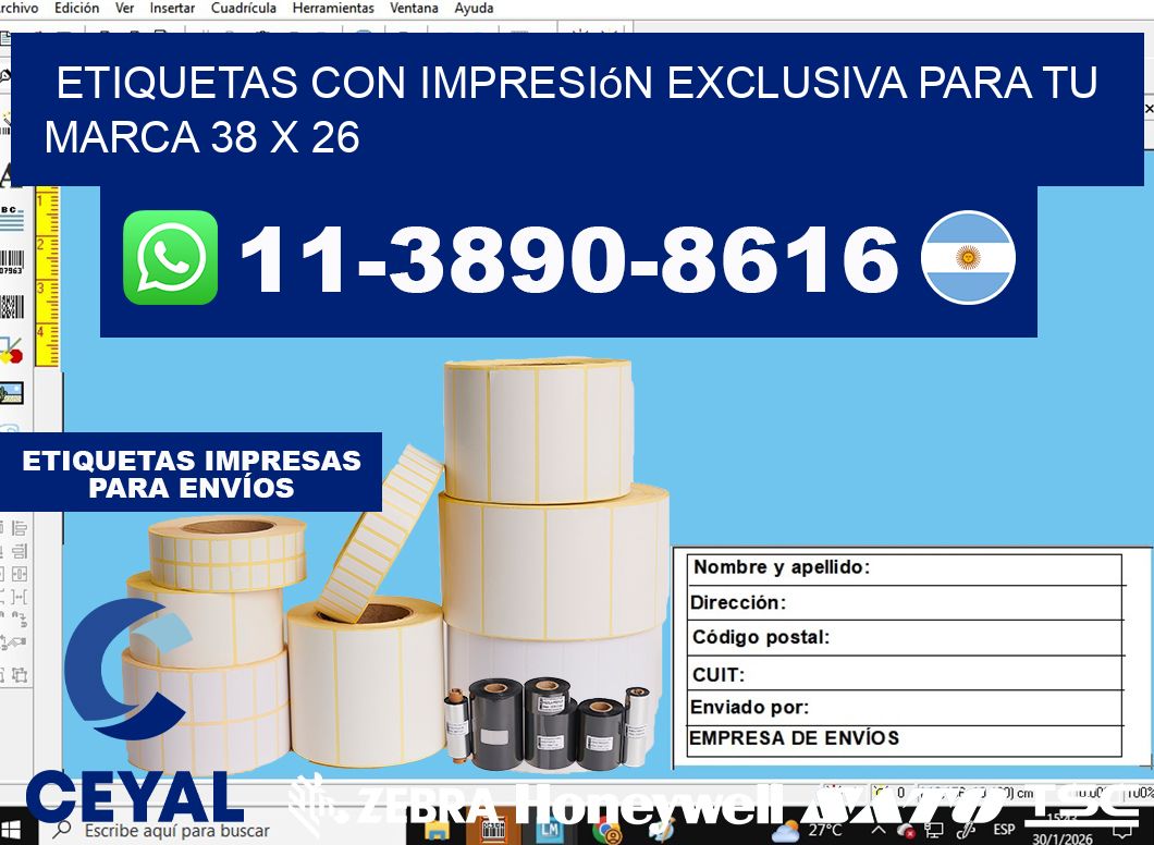 etiquetas con impresión exclusiva para tu marca 38 x 26