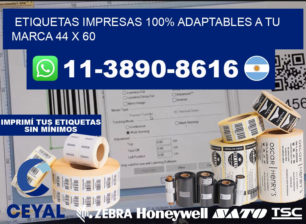 etiquetas impresas 100% adaptables a tu marca 44 x 60